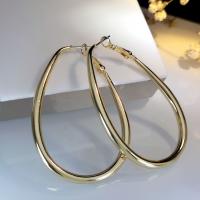 Brass Hoop Earring gold color plated fashion jewelry & for woman nickel lead & cadmium free Sold By Pair