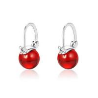 925 Sterling Silver Lever Back Earring with Garnet fashion jewelry & for woman nickel lead & cadmium free Sold By Pair