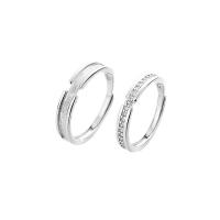 Sterling Silver Nakit Finger Ring, 925 Sterling Silver, modni nakit & bez spolne razlike & različitih stilova za izbor, nikal, olovo i kadmij besplatno, Veličina:7, Prodano By PC