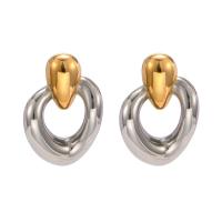 Stainless Steel Stud Earrings, 304 Stainless Steel, fashion jewelry & for woman, 26.20x18mm, Sold By Pair