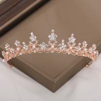 Bridal Tiaras, Tibetan Style, with Plastic Pearl, rose gold color plated, fashion jewelry & for woman & with rhinestone, rose gold color, Sold By PC