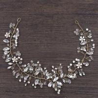 Headband Zinc Alloy with Crystal fashion jewelry & for woman & with rhinestone golden nickel lead & cadmium free Length 37 cm Sold By PC
