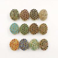 Perles bijoux en pierres gemmes, Pierre naturelle, avec laiton, ovale, Placage de couleur d'or, DIY, plus de couleurs à choisir, 32.73mm, Vendu par PC