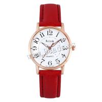 Women Wrist Watch, PU Leather, with Glass & 304 Stainless Steel & Tibetan Style, Round, rose gold color plated, fashion jewelry & Chinese movement & for woman, more colors for choice, 30x8mm, Length:Approx 233 mm, Sold By PC