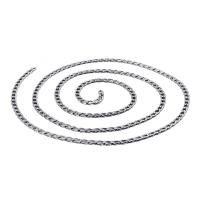 Stainless Steel Necklace Chain, 304 Stainless Steel, Vacuum Ion Plating, DIY, 4mm, Length:5 m, Sold By PC