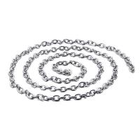 Stainless Steel Necklace Chain, 304 Stainless Steel, Vacuum Ion Plating, DIY, 1.50x17x2.20mm, Length:5 m, Sold By PC