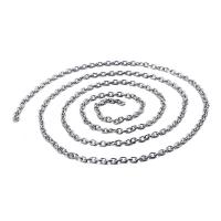 Rozsdamentes acél Nekclace Chain, 304 rozsdamentes acél, DIY, 4mm, Hossz 5 m, Által értékesített PC