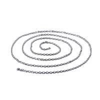 Rozsdamentes acél Nekclace Chain, 304 rozsdamentes acél, DIY, 3.50mm, Hossz 5 m, Által értékesített PC