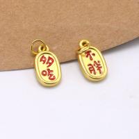 Tibetan Style Pendants, gold color plated, DIY, 8x15mm, Approx 100PCs/Bag, Sold By Bag