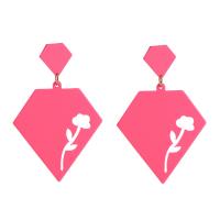 Acrylic Jewelry Earring with Zinc Alloy stoving varnish fashion jewelry  & for woman Sold By Pair
