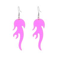 Zinc Alloy Drop Earrings with Acrylic printing fashion jewelry  & for woman nickel lead & cadmium free Sold By Pair