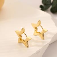 Zinc Alloy Drop Earrings Star fashion jewelry & for woman & with rhinestone gold nickel lead & cadmium free Sold By Pair