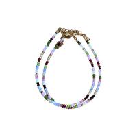 Seedbead pulseira, with cobre, with 5CM extender chain, feito à mão, joias de moda & para mulher, Mais cores pare escolha, comprimento Aprox 17 cm, vendido por PC