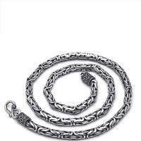 Серебряное ожерелье, Серебро 925 пробы, Другое покрытие, разный размер для выбора & Мужский, серебряный, продается PC