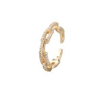 Cubic Zirconia Micro Pave Brass Ring plated Unisex & micro pave cubic zirconia Sold By PC