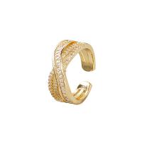 Cubic Zirconia Micro Pave Brass Ring plated Unisex & micro pave cubic zirconia Sold By PC