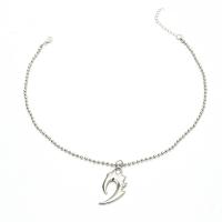 Zinc Alloy Jewelry Necklace silver color plated fashion jewelry & for woman silver color Length Approx 21-50 cm Sold By PC