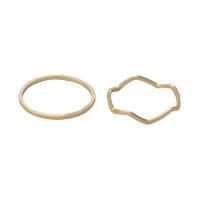 Zinc Alloy Ring Set plated 2 pieces & fashion jewelry & for woman 18mm Sold By Set