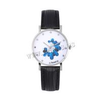 Women Wrist Watch, PU Leather, with Glass & 304 Stainless Steel & Tibetan Style, Round, fashion jewelry & Chinese movement & for woman, more colors for choice, 32x8mm, Length:Approx 235 mm, Sold By PC