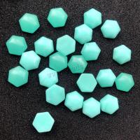 turquoise synthétique cabochon, hexagone, DIY, vert, 18mm, 100PC/sac, Vendu par sac