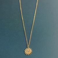 Stainless Steel Jewelry Necklace 304 Stainless Steel Sun plated fashion jewelry & DIY Length Approx 17 Inch Sold By PC