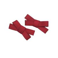 Alligator Hair Clip, Satin Ribbon, with Iron, Bowknot, 2 pieces & for children, more colors for choice, 50mm, Sold By Set