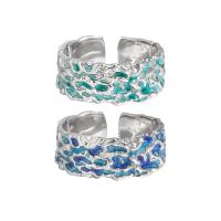 925 Sterling Silver Finger Rings, plated, for woman & epoxy gel, more colors for choice, US Ring Size:14, Sold By PC