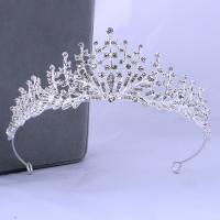 Bridal Tiaras Zinc Alloy fashion jewelry & with rhinestone nickel lead & cadmium free 16.5cmx5.5cm Sold By PC