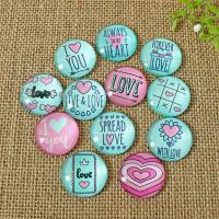 Fridge Magnets Glass Round DIY Random Color Sold By PC