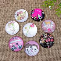 Fridge Magnets, Glass, Round, DIY & different size for choice, Random Color, Sold By PC