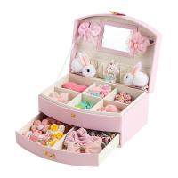 PU Multifunctionele Jewelry Box, Dubbele laag & Draagbare & Stofdicht & voor kinderen, meer kleuren voor de keuze, 200x150x100mm, Verkocht door PC