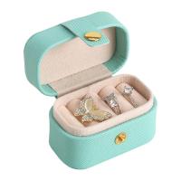 PU Leather Multifunctional Jewelry Box, with Velveteen, portable & dustproof & waterproof, more colors for choice, 66x40x47mm, Sold By PC
