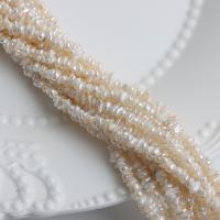 Barok ferskvandskulturperle Beads, Ferskvandsperle, du kan DIY, hvid, 4-6mm, Hole:Ca. 0.6mm, Solgt Per Ca. 36-37 cm Strand