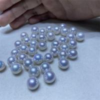 Naturlige ferskvands perle løs perler, Ferskvandsperle, Lidt rund, du kan DIY & forskellig størrelse for valg, hvid, Solgt af PC