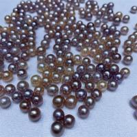 Naturlige ferskvands perle løs perler, Ferskvandsperle, Lidt rund, du kan DIY, flere farver til valg, 6-7mm, Solgt af PC