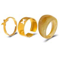 Zinc Alloy Ring Set with Acrylic plated three pieces & fashion jewelry & for woman Sold By Set