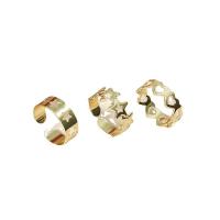 Zinc Alloy Teen Ring, gold plated, drie stuks & mode sieraden & voor vrouw, gouden, 14mm, Verkocht door Stel
