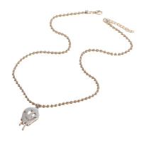 aleación de zinc collar, chapado en color de plata, Joyería & para mujer, plateado, longitud:aproximado 21-50 cm, Vendido por UD