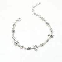 Tibetan Style Bracelet, silver color plated, fashion jewelry & for woman, silver color, Length:Approx 22 cm, Sold By Set