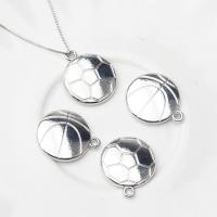 Zinc Alloy Flat Round Pendants silver color plated DIY nickel lead & cadmium free Approx Sold By Bag