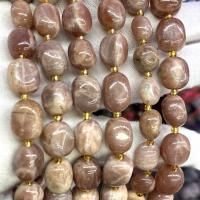 Perles bijoux en pierres gemmes, pierre du soleil, pepite, DIY, couleurs mélangées, 10x15mm, Vendu par Environ 39 cm brin