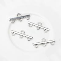 Zinc Alloy Connector silver color plated DIY & 1/3 loop nickel lead & cadmium free Approx Sold By Bag
