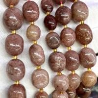Quartz naturel bijoux perles, Strawberry Quartz, pepite, DIY, couleurs mélangées, 10x15mm, Vendu par Environ 39 cm brin