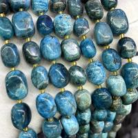 Grânulos de gemstone jóias, Apatites, Pepitas, DIY, azul, 10x15mm, vendido para Aprox 39 cm Strand
