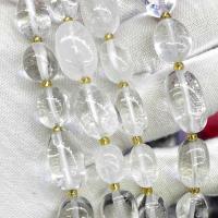 Nádúrtha Geal Grianchloch Beads, Nuggets, DIY, soiléir, 10x15mm, Díolta Per Thart 39 cm Snáithe