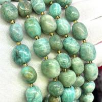 Amazonit Perlen, Klumpen, DIY, hellblau, 10x15mm, verkauft per ca. 39 cm Strang