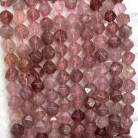 Natürlicher Quarz Perlen Schmuck, Strawberry Quartz, DIY & verschiedene Größen vorhanden & facettierte, gemischte Farben, verkauft per ca. 38 cm Strang