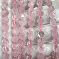 Natürliche Rosenquarz Perlen, DIY & verschiedene Größen vorhanden & facettierte, helles Rosa, verkauft per ca. 38 cm Strang