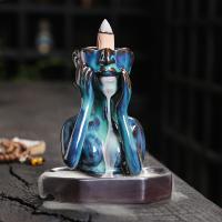Backflow Incense Burner, Porcelain, half handmade, for home and office & durable, 215x135x130mm, Sold By PC