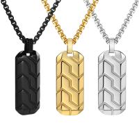 Stainless Steel Jewelry Necklace, 304 Stainless Steel, Vacuum Ion Plating, fashion jewelry & for man, more colors for choice, 35x15mm, Length:Approx 23.62 Inch, Sold By PC
